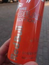 Red Bull Orange Edition can Royalty Free Stock Photo