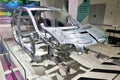 Berlin, Germany, October 2, 2022: Machine skeleton. Car body parts. Automotive. Royalty Free Stock Photo