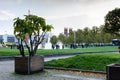 View of thepark Lustgarten from the side of the Berliner Dom