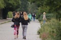 2018 Berlin, Germany - People enjoyed their free time in the park on Sunday