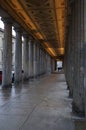 Berlin, Germany: the long colonnade arcade outside the Pergamon Museum Royalty Free Stock Photo