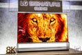 LG 8k Signature Smart OLED Premium TV on display, at LG exhibition showroom, stand at Global Innovations Show IFA 2019