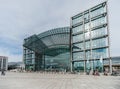 BERLIN, GERMANY - SEPTEMBER 25, 2012: Berlin Train Station. Hauptbahnhof. Outside view, exterior.