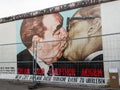 BERLIN, GERMANY - SEPTEMBER 15: Berlin Wall graffiti seen on SEPTEMBER 15, 2014, Berlin, East Side Gallery. It`s a 1.3 Royalty Free Stock Photo