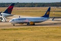 Berlin, Germany, September 8, 2018: Boeing 737 MAX 8 by Icelandair at Tegel airport in Berlin