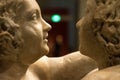 BERLIN, GERMANY - SEPTEMBER 26, 2018: Close-up of two marble statues of the Collection of Classical Antiquities