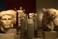 BERLIN, GERMANY - SEPTEMBER 26, 2018: In depth view of greek and roman statues heads of the Collection of Classical