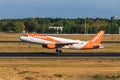 BERLIN, GERMANY - September 7, 2018:easyJet, Airbus A320-214 takes off from Tegel airport in Berlin. Royalty Free Stock Photo