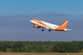 BERLIN, GERMANY - September 7, 2018:easyJet, Airbus A320-214 takes off from Tegel airport in Berlin. Royalty Free Stock Photo
