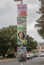 BERLIN, GERMANY - SEPTEMBER 1, 2017: Election posters of various parties before 2017 Federal electio