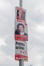 BERLIN, GERMANY - SEPTEMBER 1, 2017: Election posters of various parties before 2017 Federal electio
