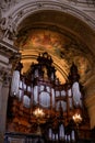 BERLIN, GERMANY, SEPTEMBER 29, 2019 : Inside Berlin Cathedral. Decorations of church Royalty Free Stock Photo