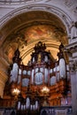 BERLIN, GERMANY, SEPTEMBER 29, 2019 : Inside Berlin Cathedral. Decorations of church Royalty Free Stock Photo