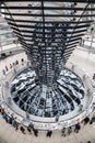 Interior of the dome Reichstag, Bundestag in Berlin