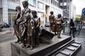 Kindertransport monument or Trains to Life Trains to Death statue bronze to memorial of WW2 at Friedrichstrasse Station on