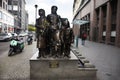 Kindertransport monument or Trains to Life Trains to Death statue bronze to memorial of WW2 at Friedrichstrasse Station on