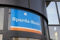 Sign of the Sparda-Bank in the front of the bank store. Royalty Free Stock Photo