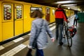 BERLIN, GERMANY - SEPTEMBER 23, 2015 - U2 Underground train at E