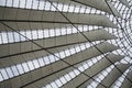 14.05.2019. Berlin, Germany. Shopping and office center Sony with modern glass buildings and an unusual roof over the yard. White