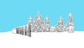 Berlin Germany  Skyline Panorama Vector Sketch Royalty Free Stock Photo