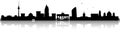 Berlin germany skyline silhouette black isolated vector