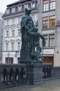 Berlin, Germany: statue of Saint Gertrude of Nivelles on Gertrauden Bridge