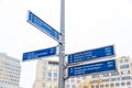 Berlin, Germany. Street sign in Leipziger Platz in a winter day Royalty Free Stock Photo