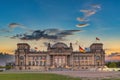 Berlin Germany, sunrise at Reichstag Royalty Free Stock Photo