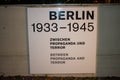 20.1.23 Berlin Germany: Topography of Terror outdoor Museum exhibition in Berlin, Germany Royalty Free Stock Photo