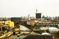 Berlin, Germany: TV tower and the Cathedral in Berlin. Top view of the German capital, the landscape of the Central district of