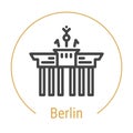 Berlin, Germany Vector Line Icon