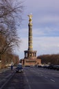 Berlin, Germany: a view of the Victory Column in Platz der Republik Royalty Free Stock Photo