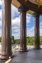 Berlin Germany View from the victory tower, via the collumns on the Berlin area Royalty Free Stock Photo