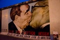 BERLIN, GERMANY: Berlin Wall graffiti, East Side Gallery. It`s a 1.3 km long part of original Berlin Wall which collapsed in 1989