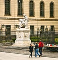 Berlin, Humboldt university, the statue of the founder Royalty Free Stock Photo