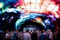 Berlin IFA Fair: Crowds looking at Oled TV