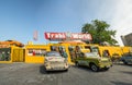 BERLIN - JULY 24, 2016: Berlin trabi world museum close to Check