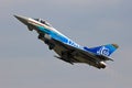 BERLIN - JUN 2, 2016: Special painted German Air Force Eurofighter Typhoon in a flying display at the Berlin ILA Airshow