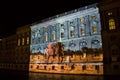 Berlin light festival in 2017 , sideshow on the buildings and landmarks,colorful lights and industrial art