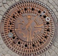 Berlin monuments on manhole cover