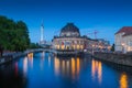 Berlin Museum Island with TV tower in twilight, Berlin, Germany