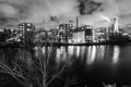 Berlin night cityscape buildings view