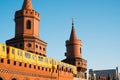 Berlin Oberbaum Bridge and metro train - Oberbaumbruecke, Berlin