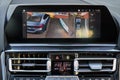 Berlin - October 2021: BMW 8 Series Interior detail of premium car with rear view 360 surround view camera dynamic Royalty Free Stock Photo