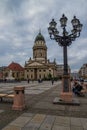 Gendarmenmarkt square with the French Cathedral Royalty Free Stock Photo