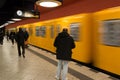 BERLIN - OCTOBER 20, 2016: People in the Berlin Metro (U-Bahn)