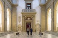 BERLIN - OCTOBER 20, 2016: People walking in the Bode Museum in Berlin