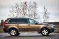 Berlin - October 2021:: Volvo XC90 2.5 1st generation Twilight Bronze 2002-20014 restyling 4WD 4wheel 4x4 SUV at spring Royalty Free Stock Photo