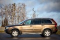 Berlin - October 2021:: Volvo XC90 2.5 1st generation Twilight Bronze 2002-20014 restyling 4WD 4wheel 4x4 SUV at spring Royalty Free Stock Photo