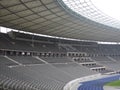 Berlin Olympic stadium\'s grandstand. Royalty Free Stock Photo